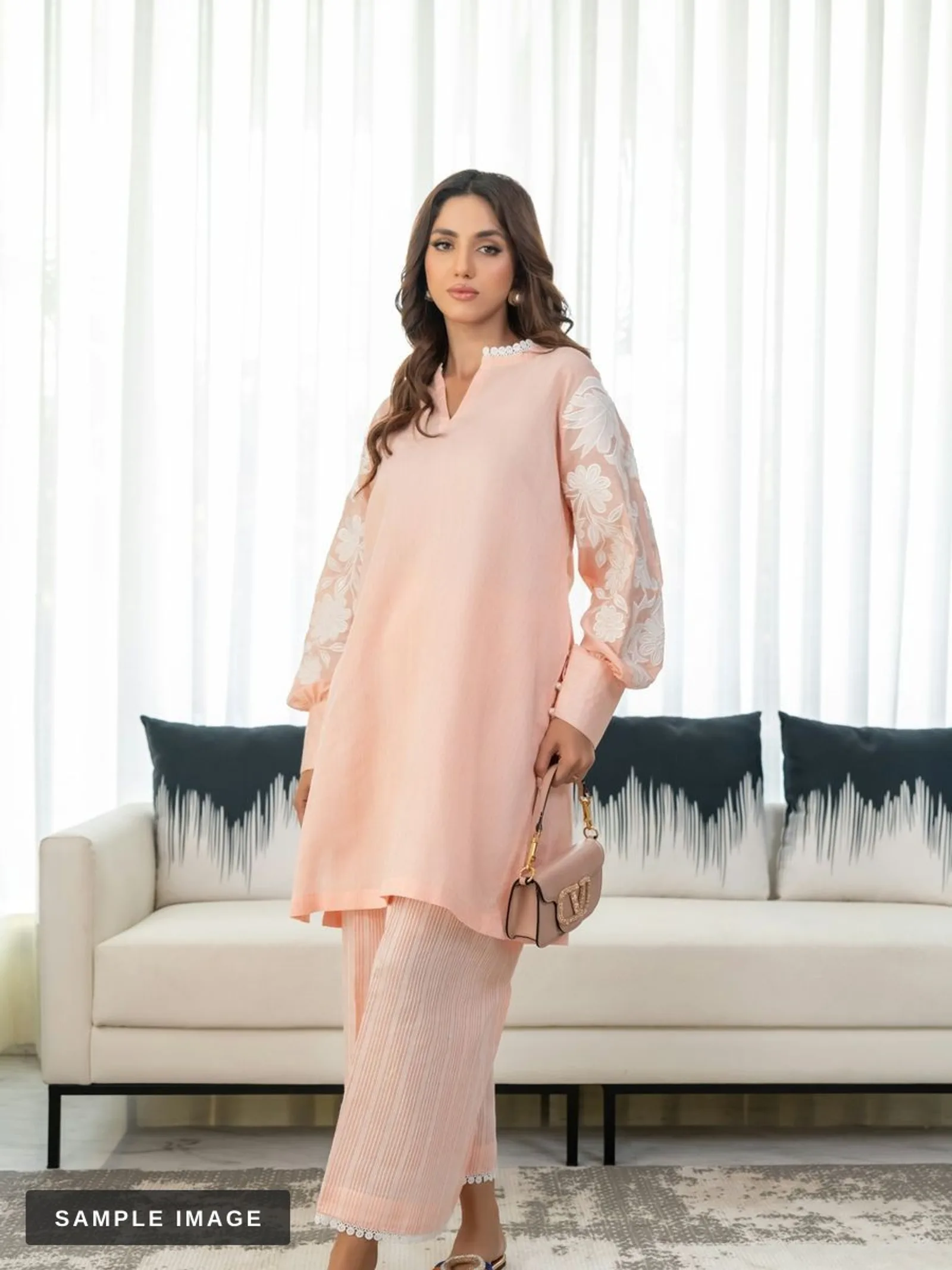Peach Cotton Kurti