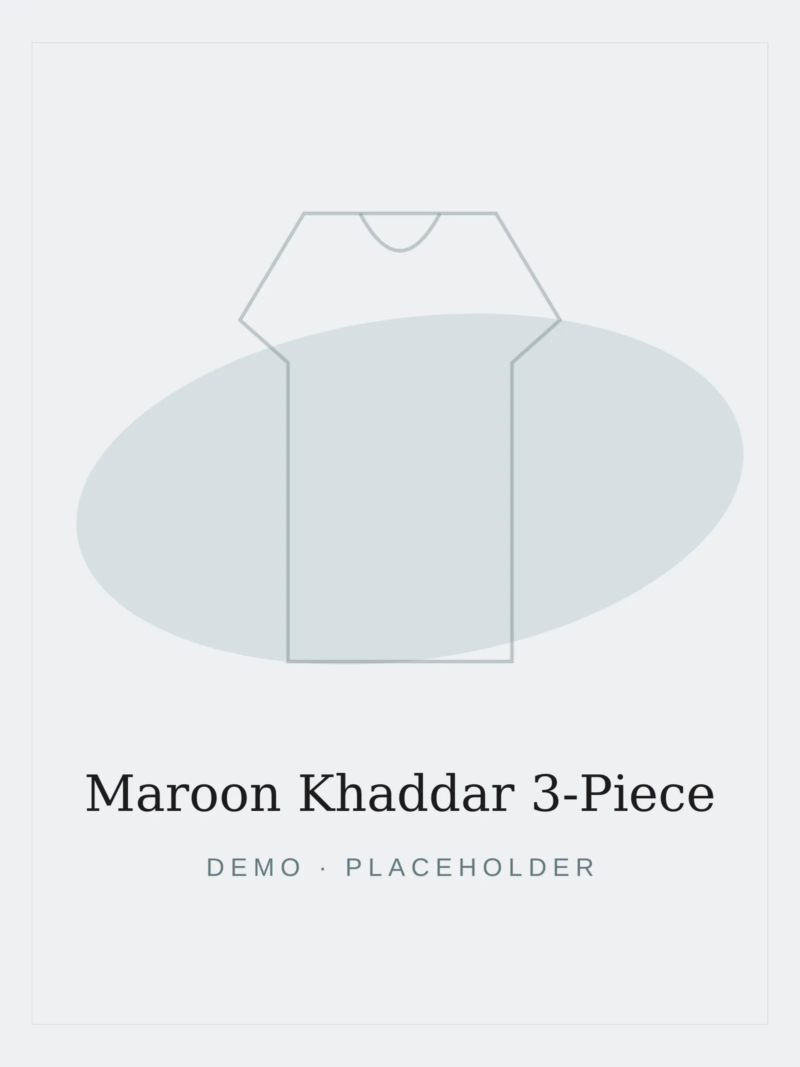 Maroon Khaddar 3-Piece