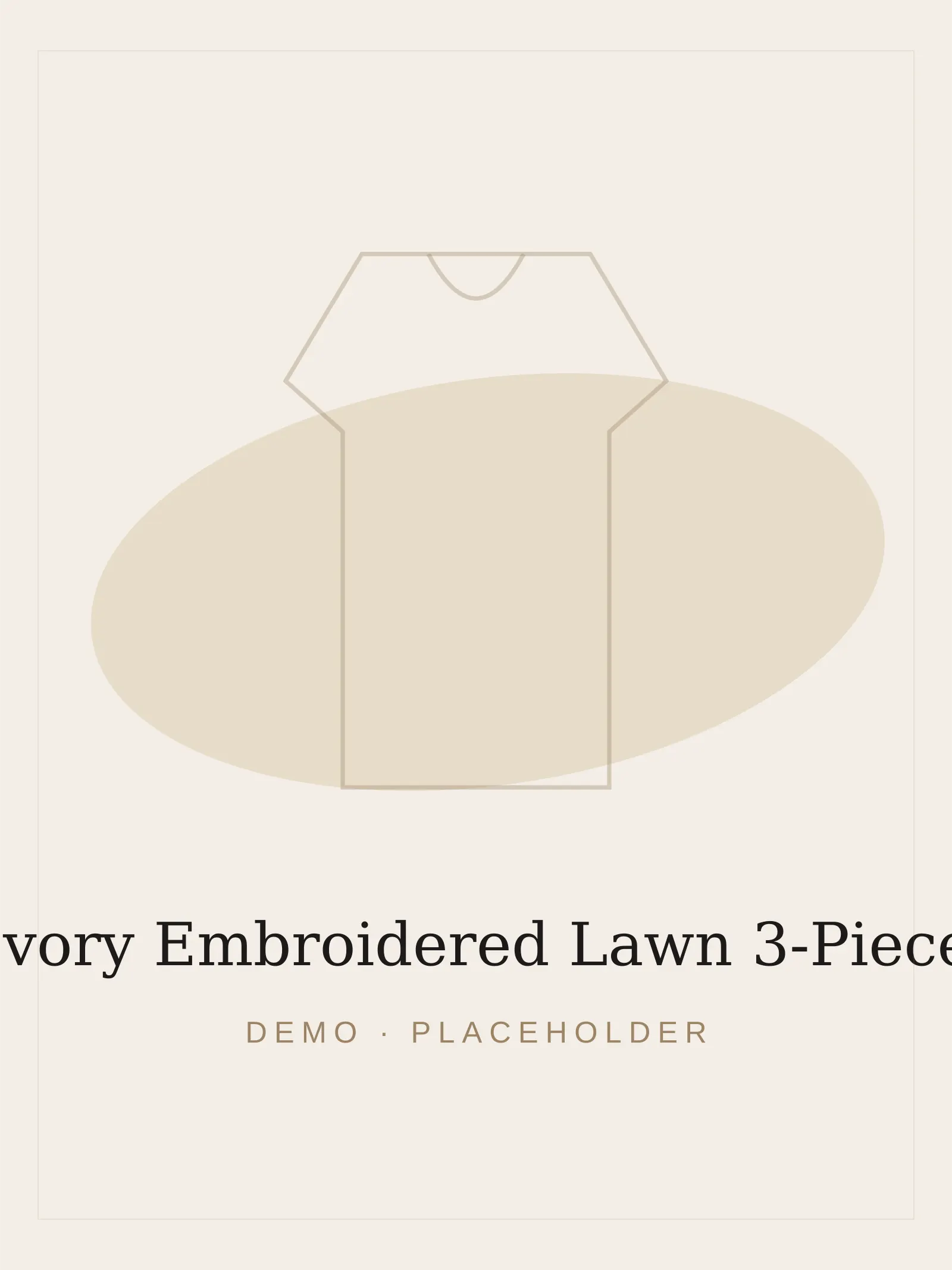 Ivory Embroidered Lawn 3-Piece
