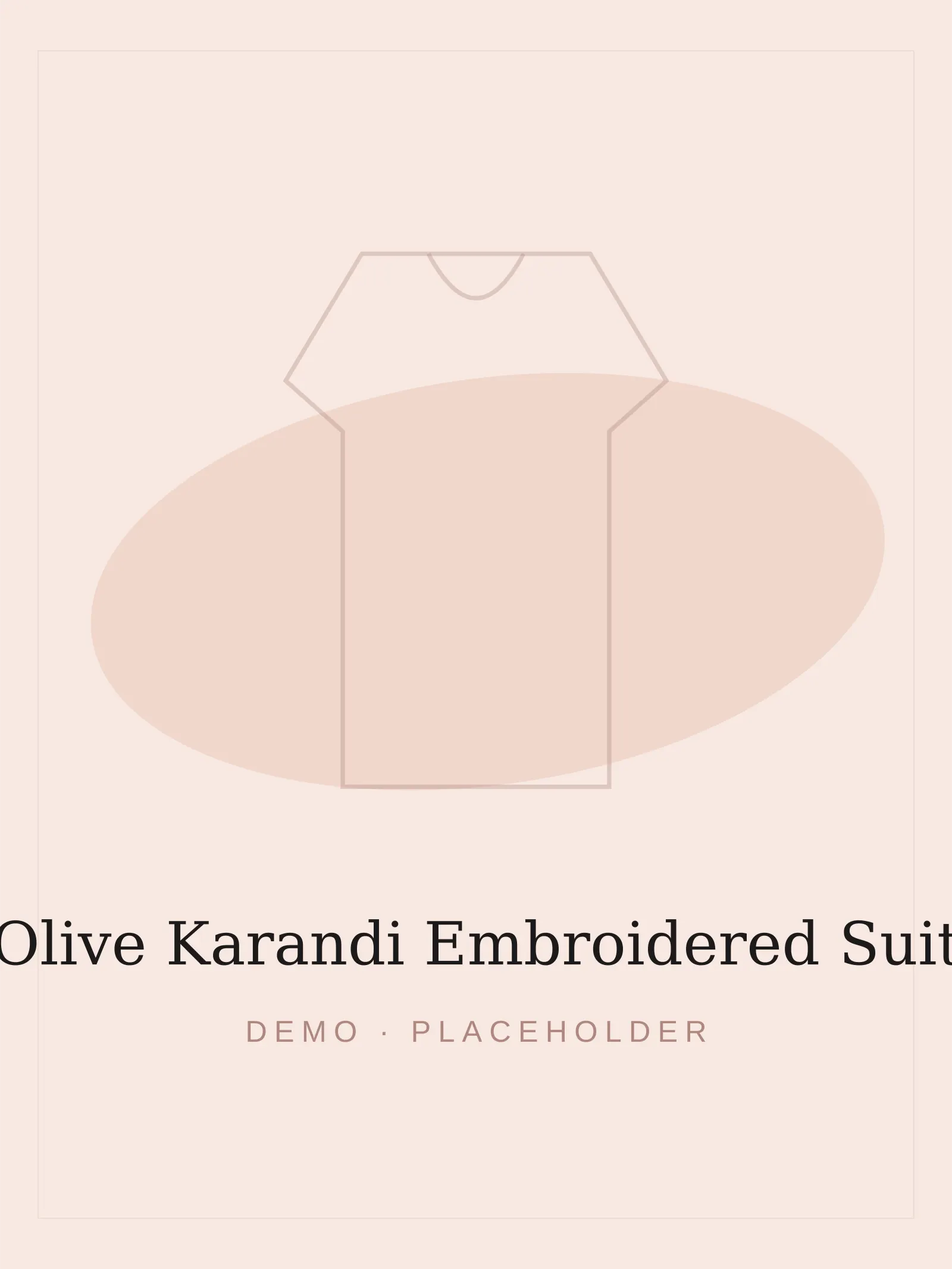 Olive Karandi Embroidered Suit